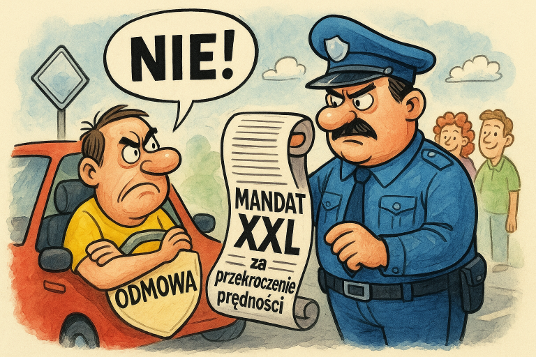 Odmowa przyjęcia mandatu karnego i postępowanie do wydania wyroku nakazowego.