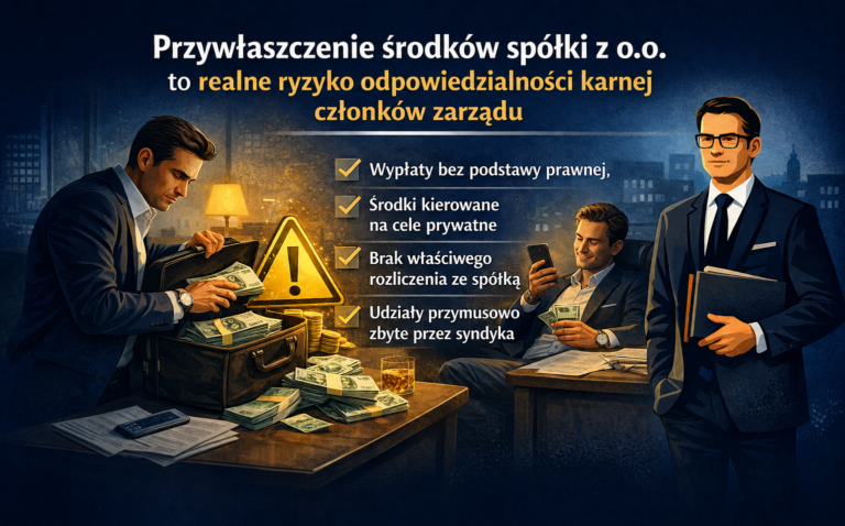 Przywłaszczenie pieniędzy spółki przez członka zarządu – kiedy powstaje odpowiedzialność karna?